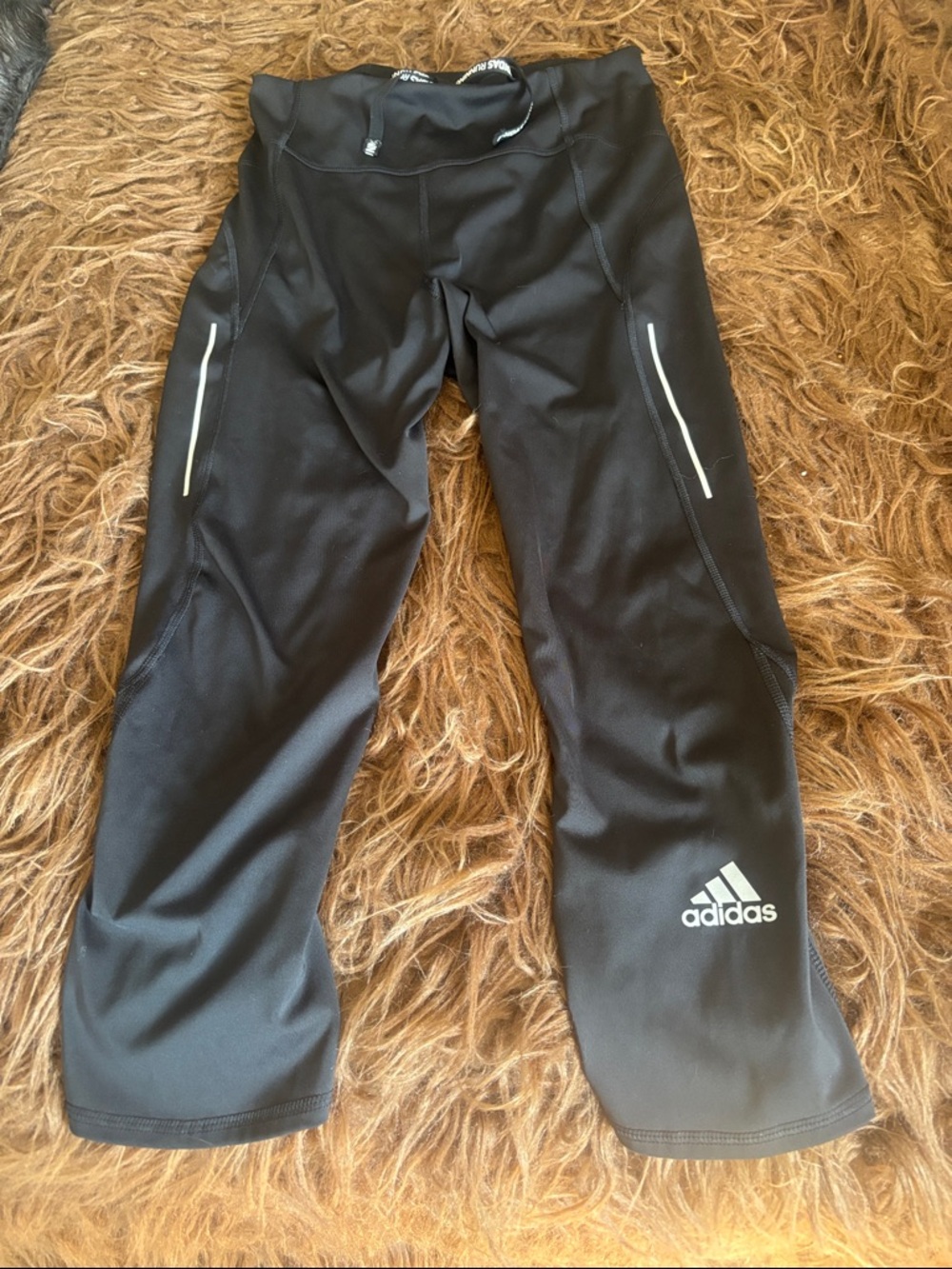 Adidas Aeroready Running Black Performance Yoga Pant with Logo. Small.